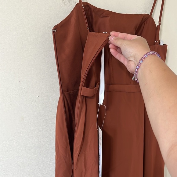 NEW Revelry Nova Chiffon Rust Formal Gown Dress Size 6 - Picture 11 of 11